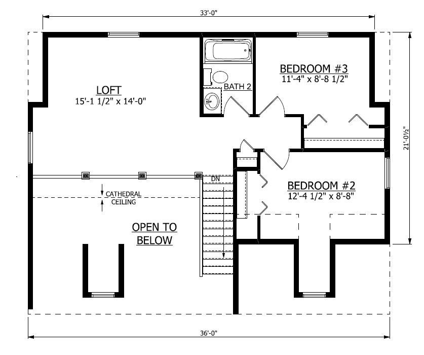 Second Floor. Liberty Home with 3 Bedrooms