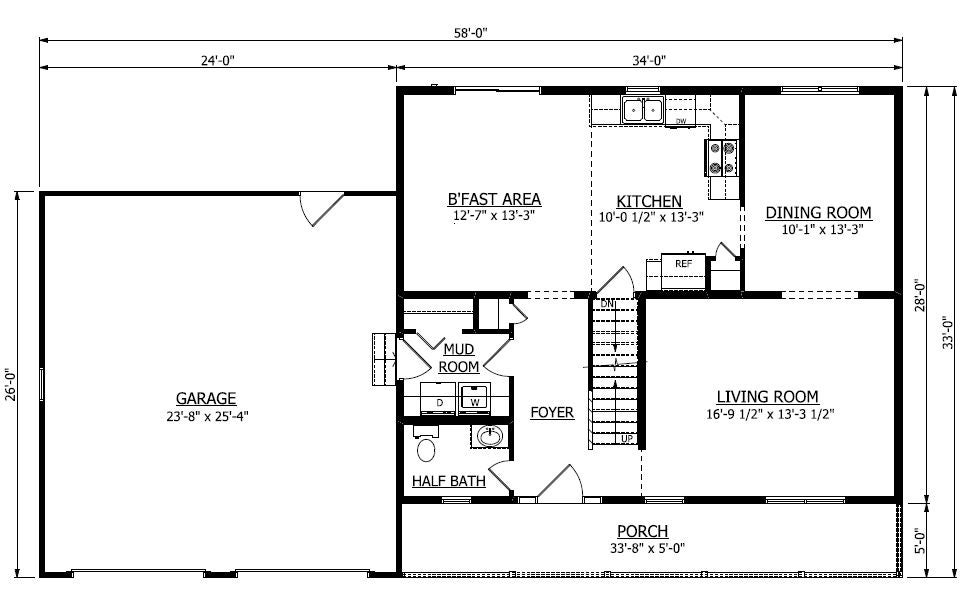 First Floor. Bassett Hall New Home Floor Plan