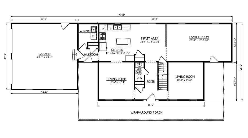 First Floor. Colonial New Home Floor Plan