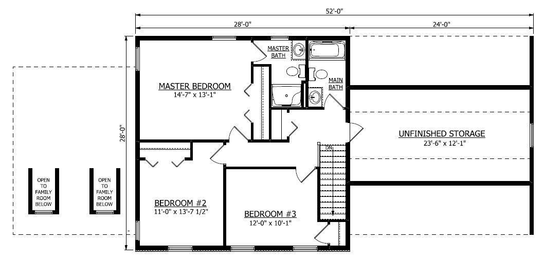 Second Floor. Benner New Home Floor Plan