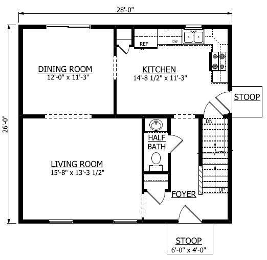 Frist Floor. Blair 2 New Home Floor Plan