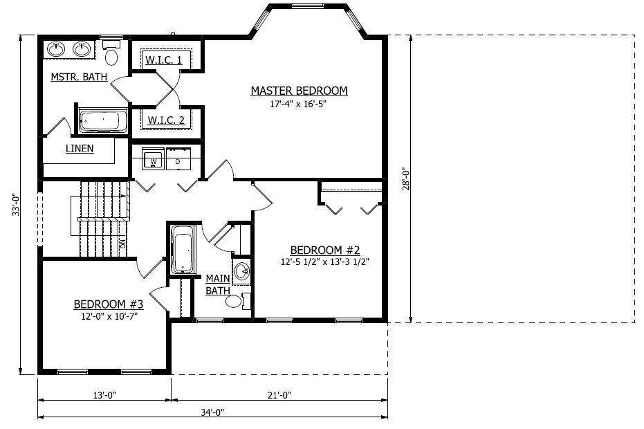 Second Floor. Bradford New Home Floor Plan