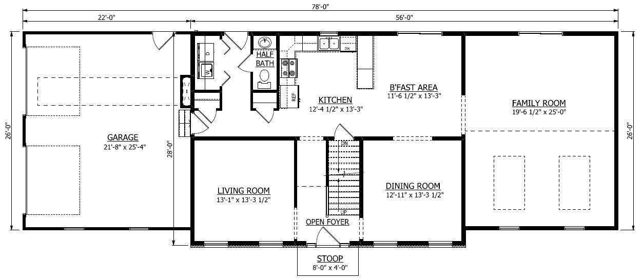 First Floor. Brookside New Home Floor Plan