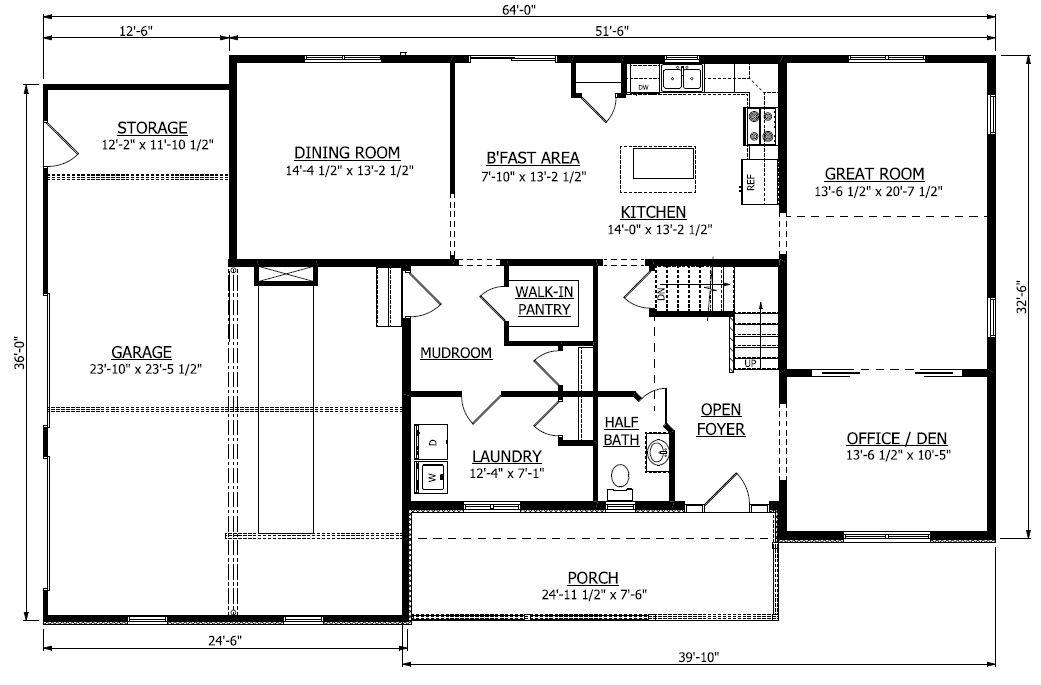 First Floor. 2,873sf New Home