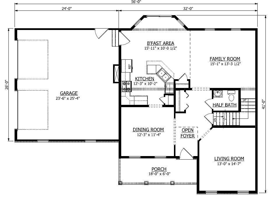 First Floor. 2,497sf New Home