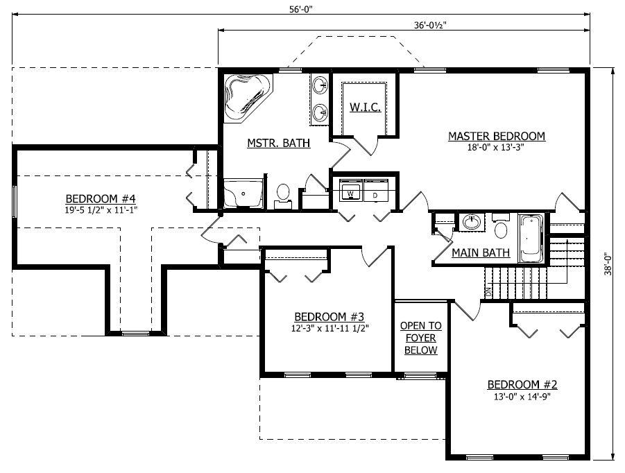 Second Floor. Hartford New Home Floor Plan