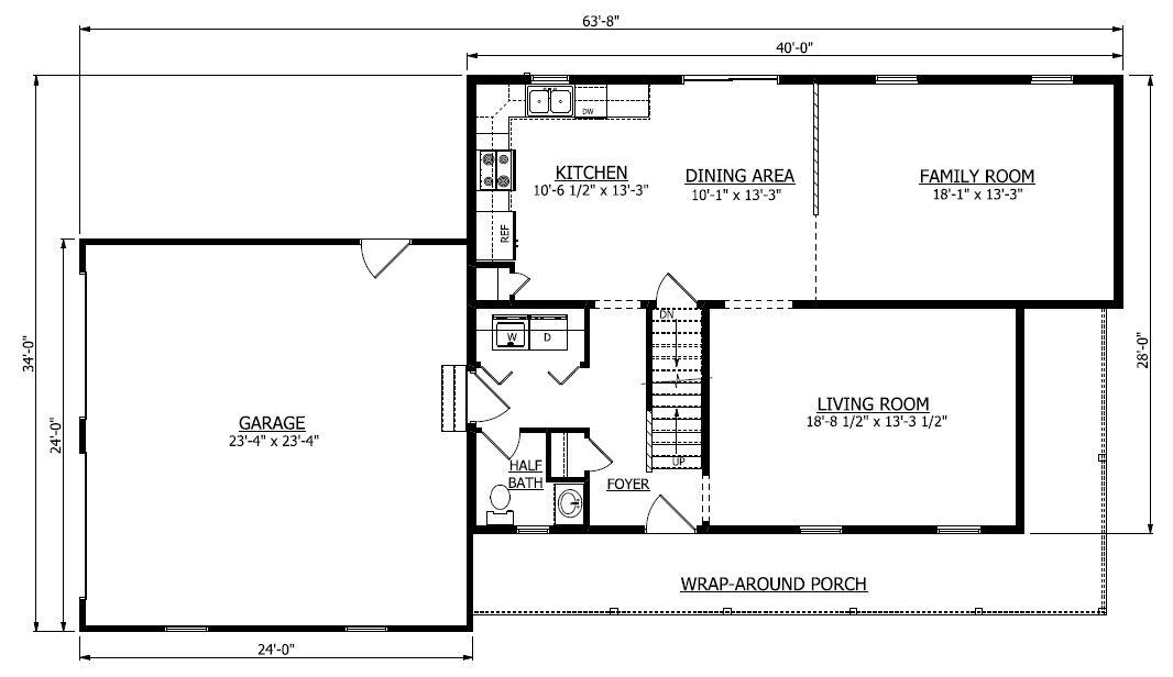 First Floor. Jackson 1 Home with 4 Bedrooms