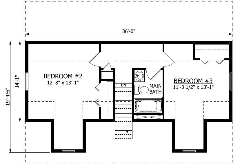 Second Floor. Jefferson New Home Floor Plan