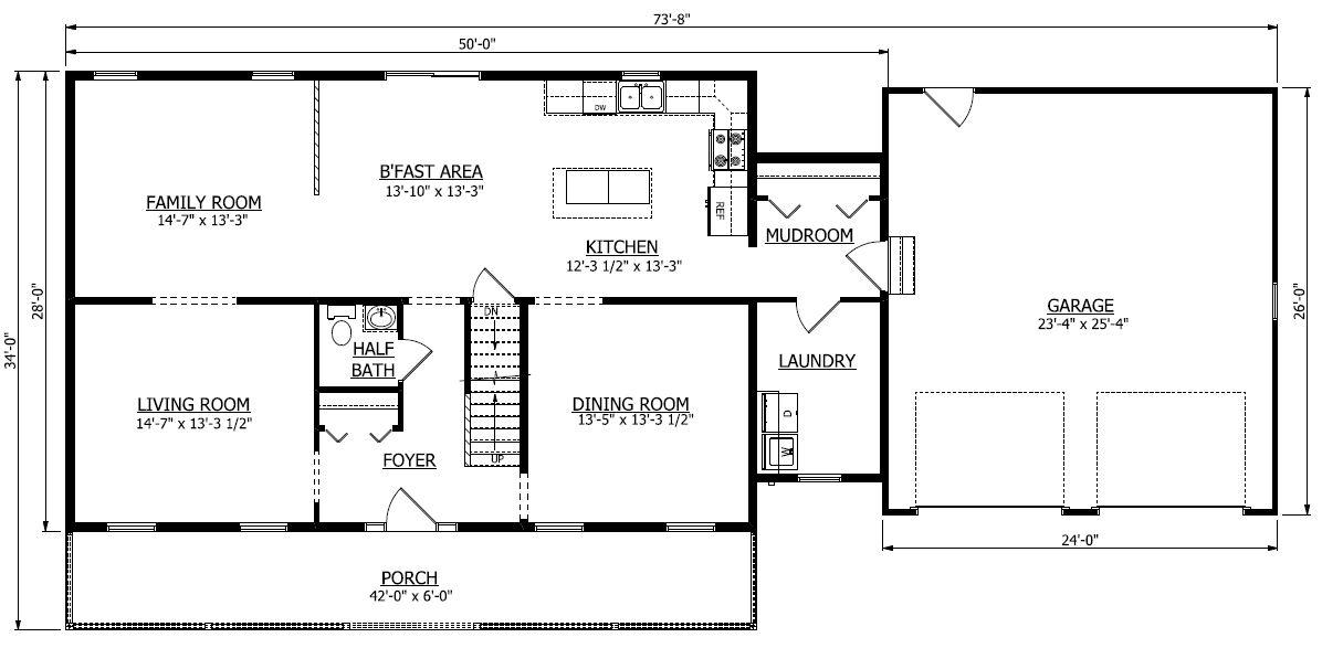 First Floor. Levenson Home with 4 Bedrooms