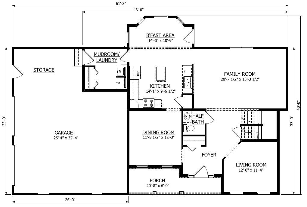 First Floor. Logan 1 Home with 4 Bedrooms