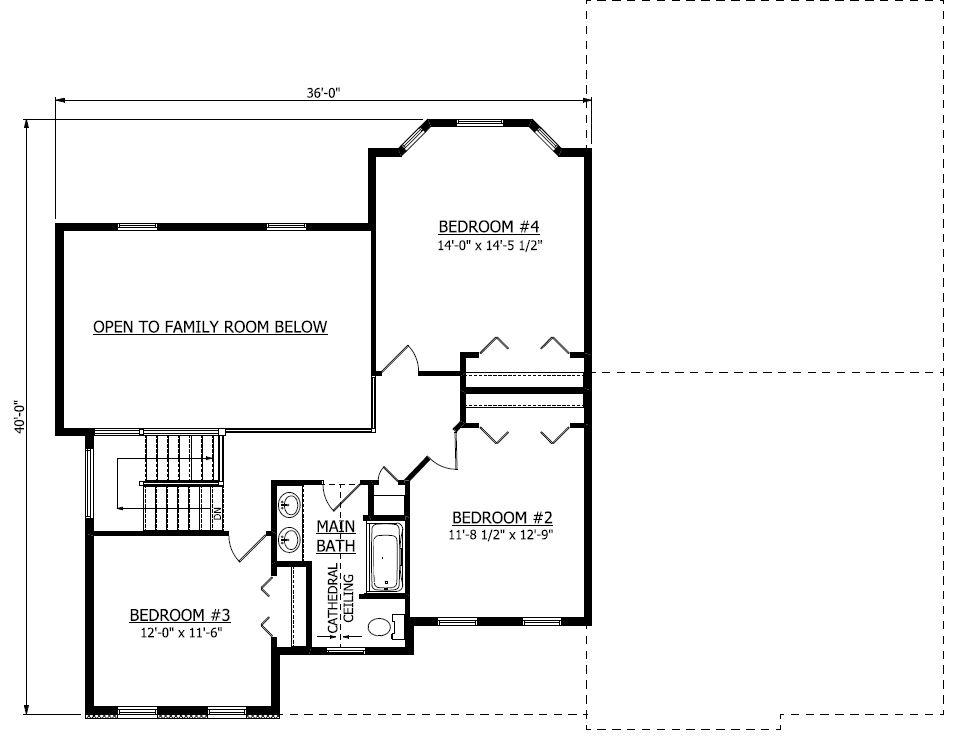 Second Floor. Logan 2 Home with 4 Bedrooms