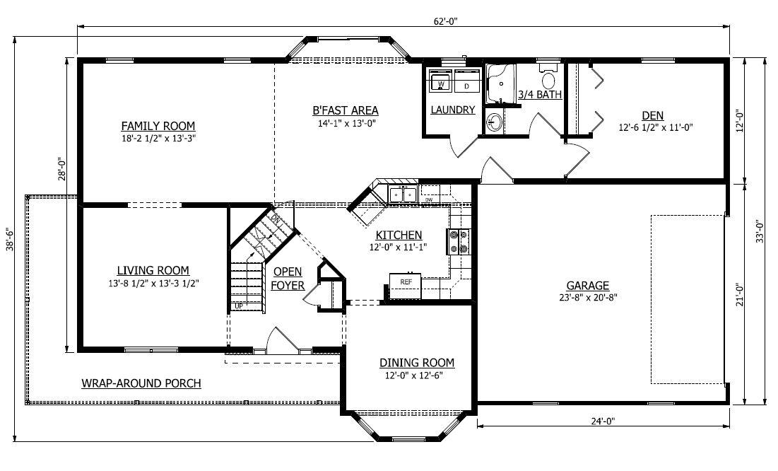 First Floor. Mansfield New Home Floor Plan