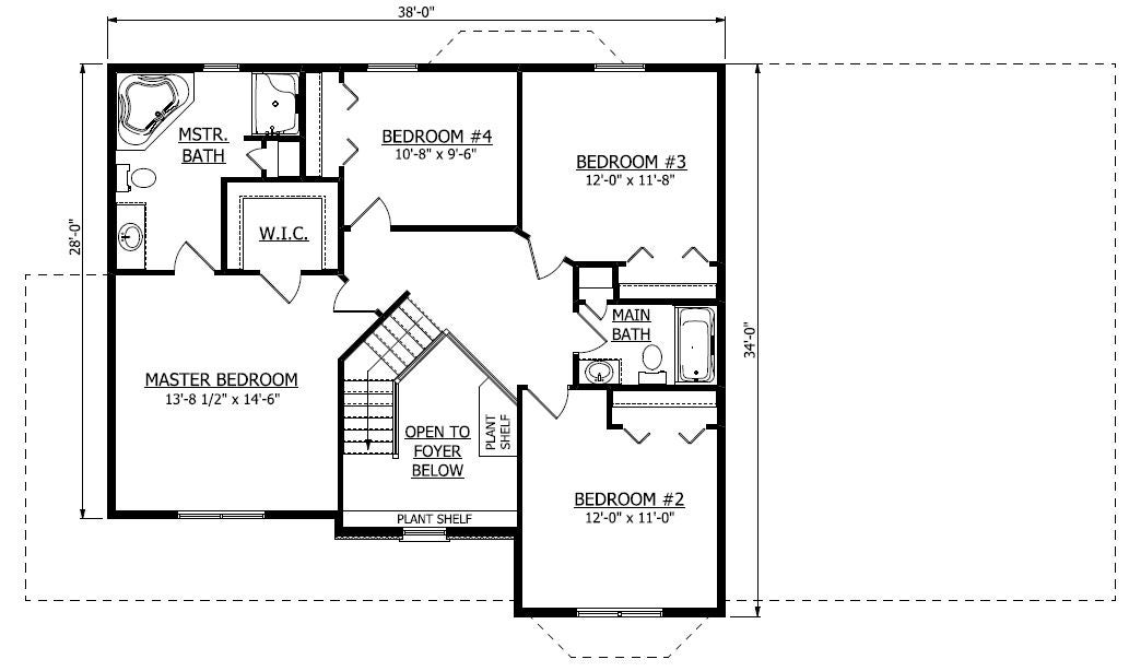 Second Floor. Mansfield New Home Floor Plan