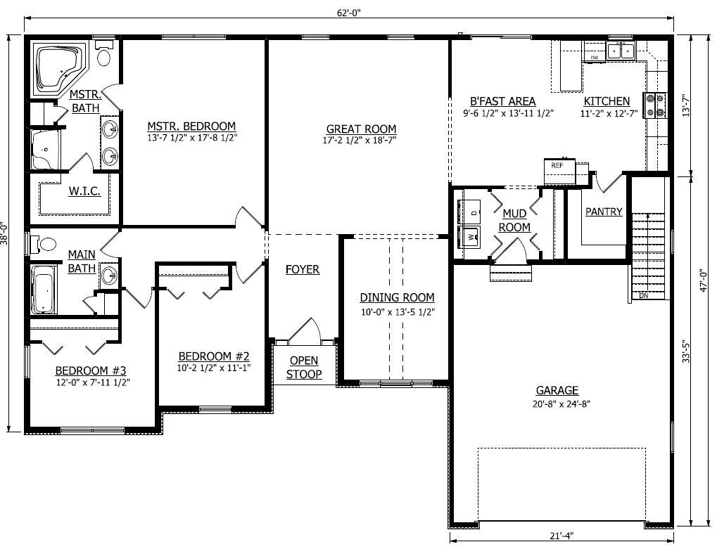 First Floor. Musser 3 New Home Floor Plan