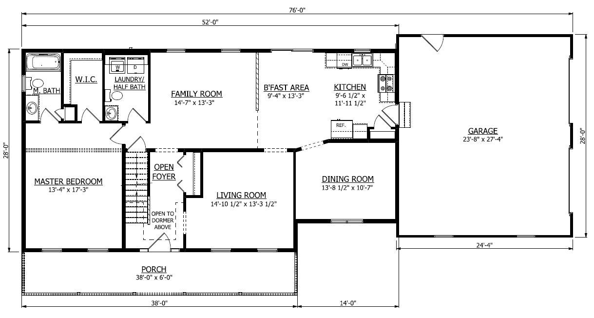 First Floor. Patriot Home with 4 Bedrooms