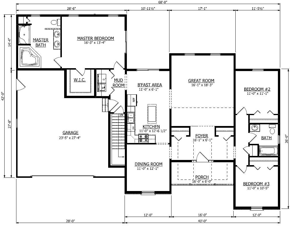 First Floor. Roosevelt New Home Floor Plan