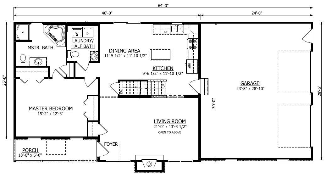 First Floor. Slate Run New Home Floor Plan