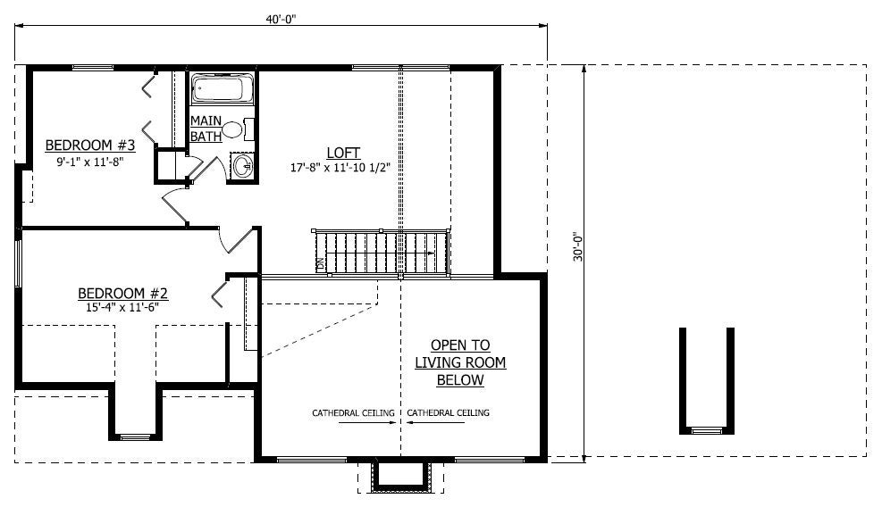 Second Floor. 1,864sf New Home