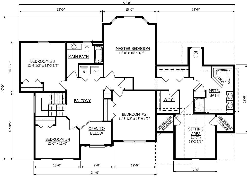 Second Floor. 2,844sf New Home