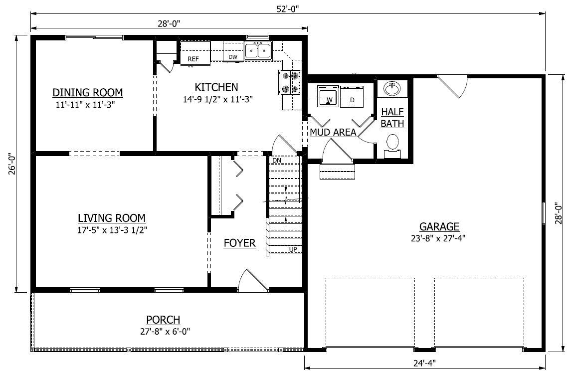 First Floor. Taylor Home with 3 Bedrooms