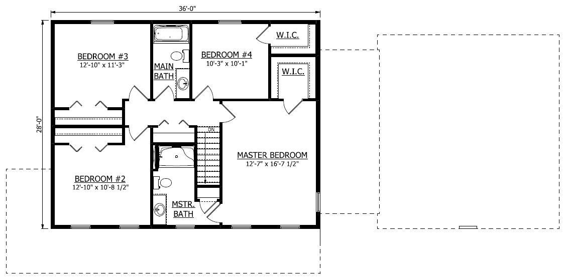 Second Floor. Valley New Home Floor Plan