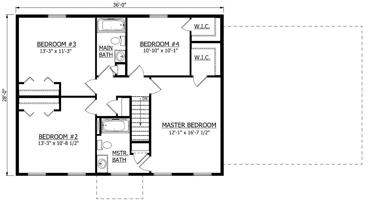 Second Floor. Washington 2 New Home Floor Plan
